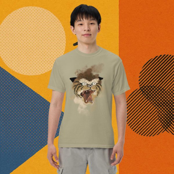 Japanese cat unisex heavyweight t-shirt - Image 3