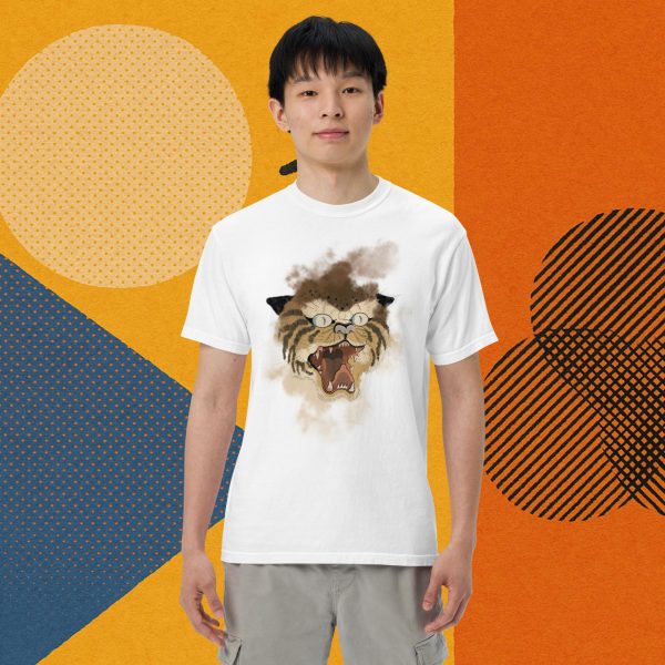 Japanese cat unisex heavyweight t-shirt - Image 2